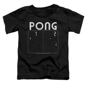 Black toddler t-shirt with Atari Pong Screen graphic