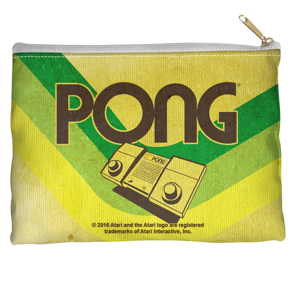 Atari Pong Lines - Straight Bottom Accessory Pouch Straight Bottom Accessory Pouches Atari