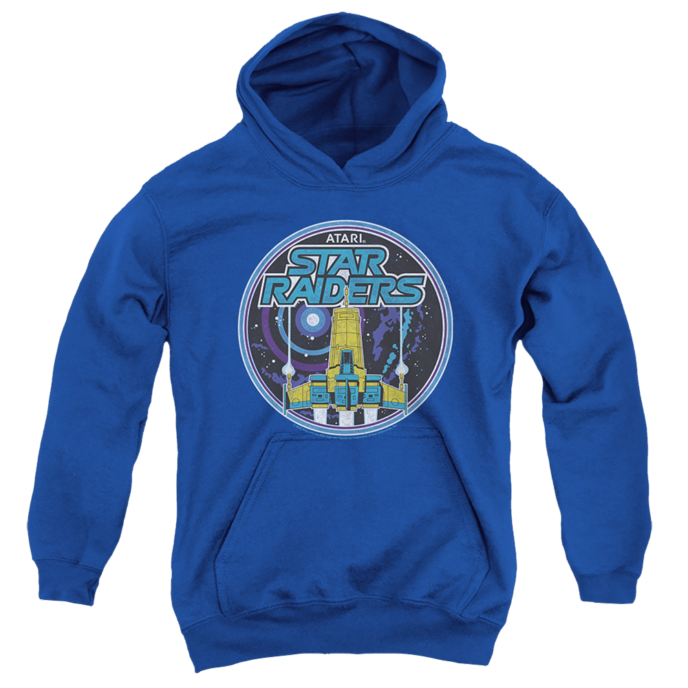 Atari Badge Youth Pull-Over Hoodie Youth Hoodie (Ages 8-12) Atari