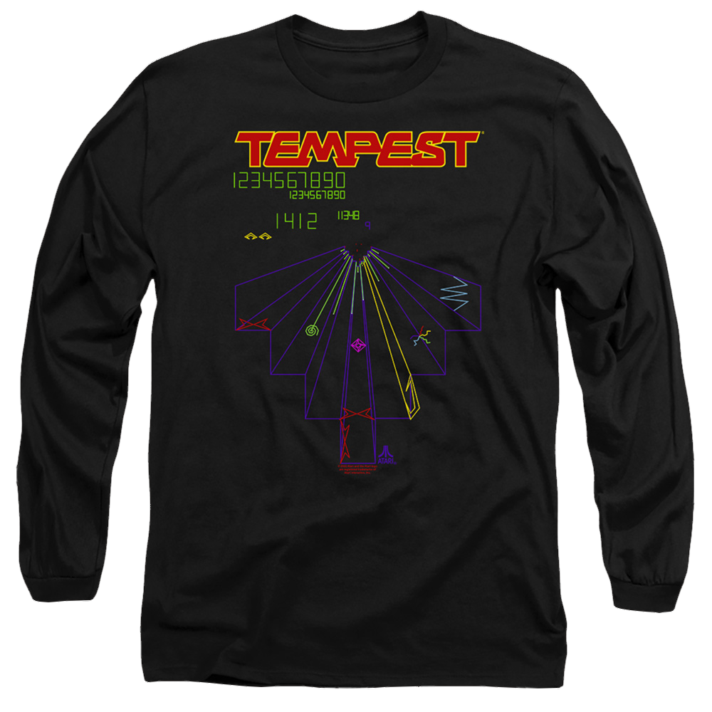 Atari Tempest Screen - Men's Long Sleeve T-Shirt Men's Long Sleeve T-Shirt Atari