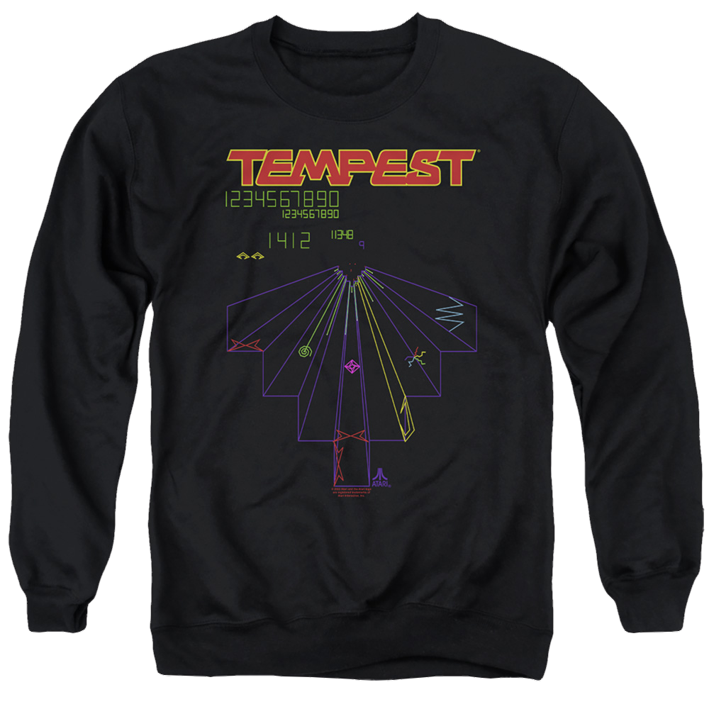 Atari Tempest Screen - Men's Crewneck Sweatshirt Men's Crewneck Sweatshirt Atari