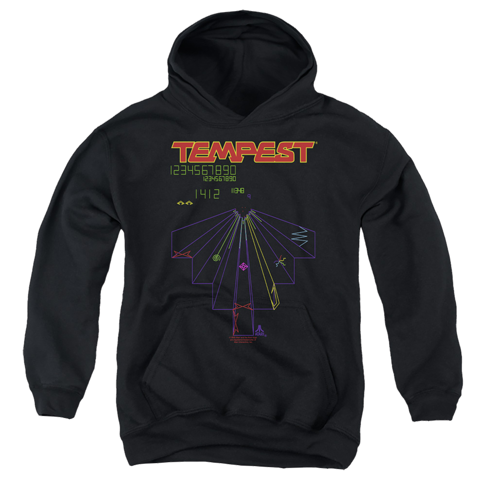 Atari Tempest Screen Youth Pull-Over Hoodie Youth Hoodie (Ages 8-12) Atari