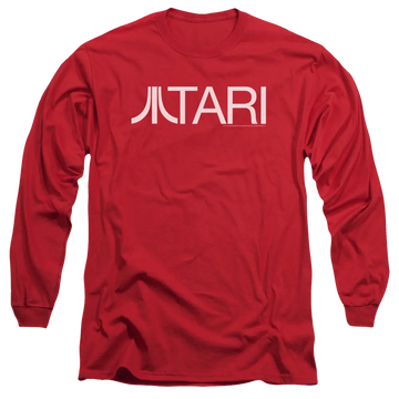 Red men's long sleeve t-shirt with Atari graphic