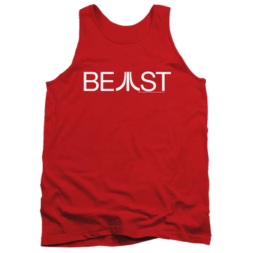 Red men's tank with Atari Beast graphic