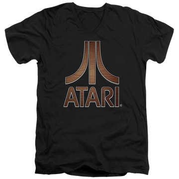 Atari Classic Wood Emblem - Men's V-Neck T-Shirt Men's V-Neck T-Shirt Atari