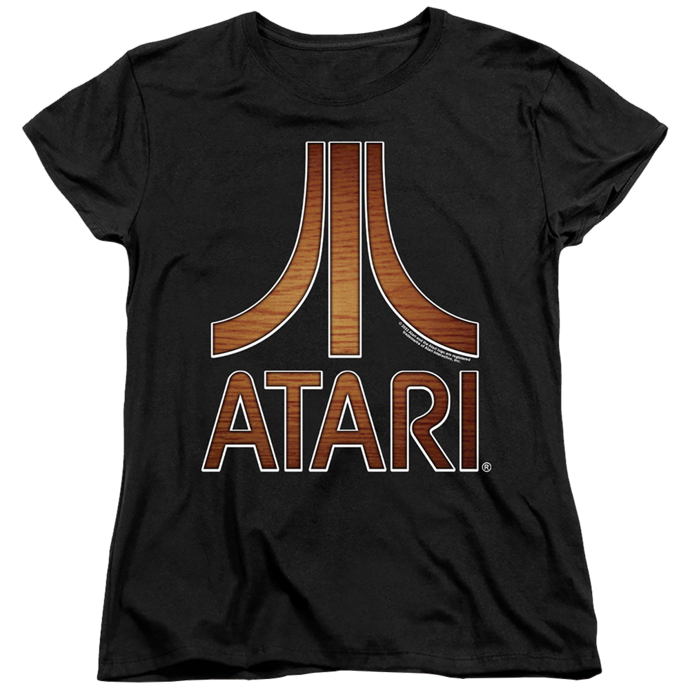 Atari Classic Wood Emblem - Women's T-Shirt Women's T-Shirt Atari