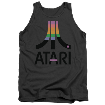 Charcoal men's tank with Atari Breakout Inset graphic