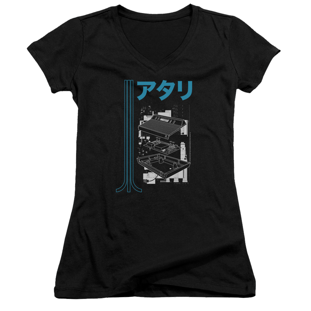 Atari Schematic - Juniors V-Neck T-Shirt Juniors V-Neck T-Shirt Atari