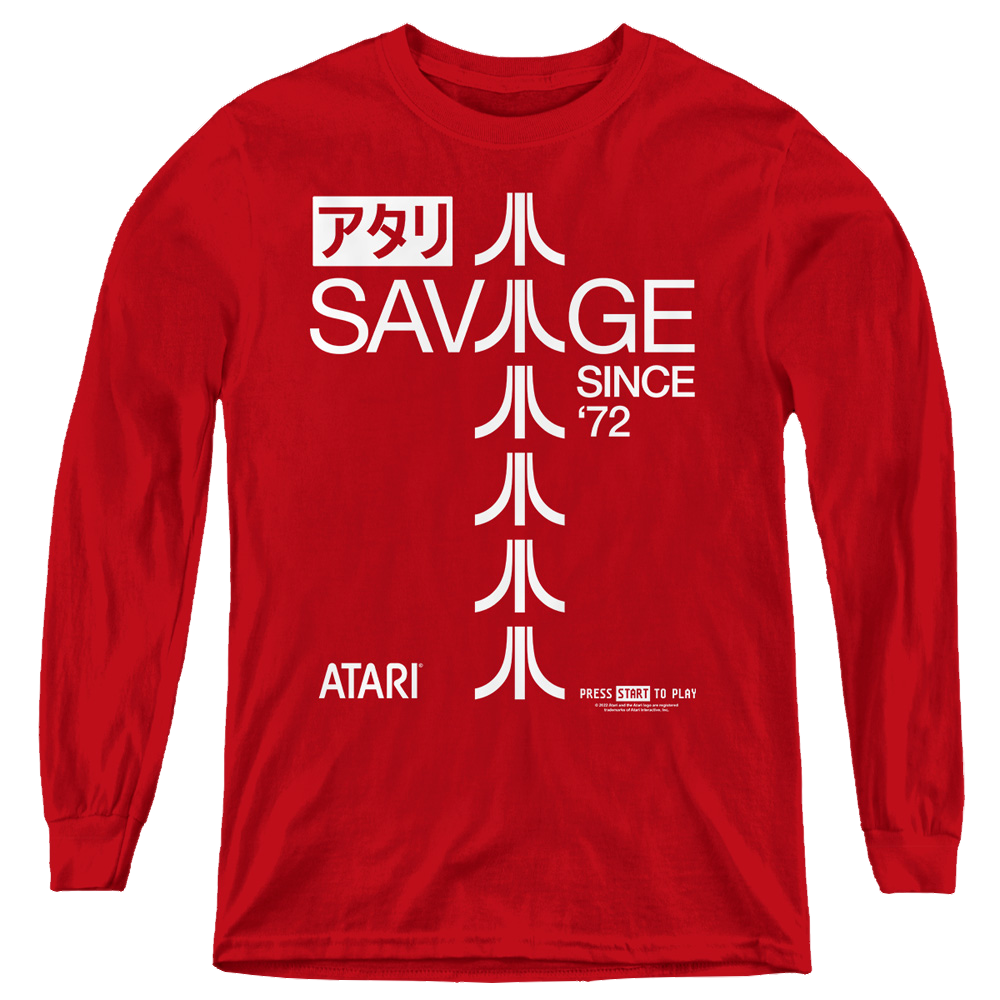 Atari Savage 72 - Youth Long Sleeve T-Shirt Youth Long Sleeve T-Shirt Atari