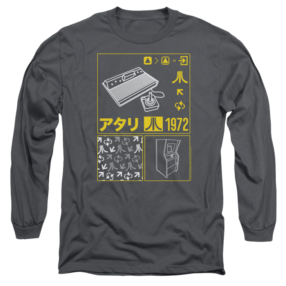 Atari Kanji Squares - Men's Long Sleeve T-Shirt Men's Long Sleeve T-Shirt Atari