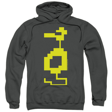 Charcoal pullover hoodie with Atari Dragon graphic