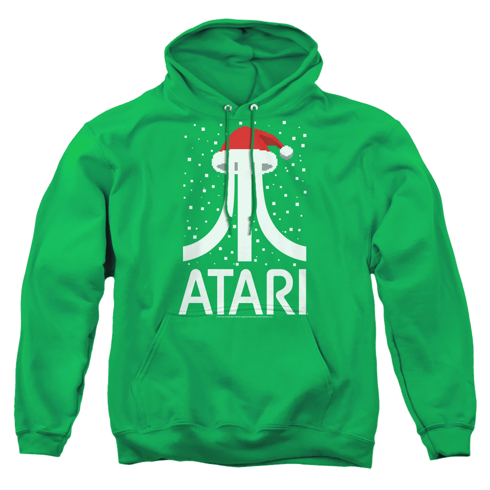 Atari Pixel Santa Hat - Pullover Hoodie Pullover Hoodie Atari