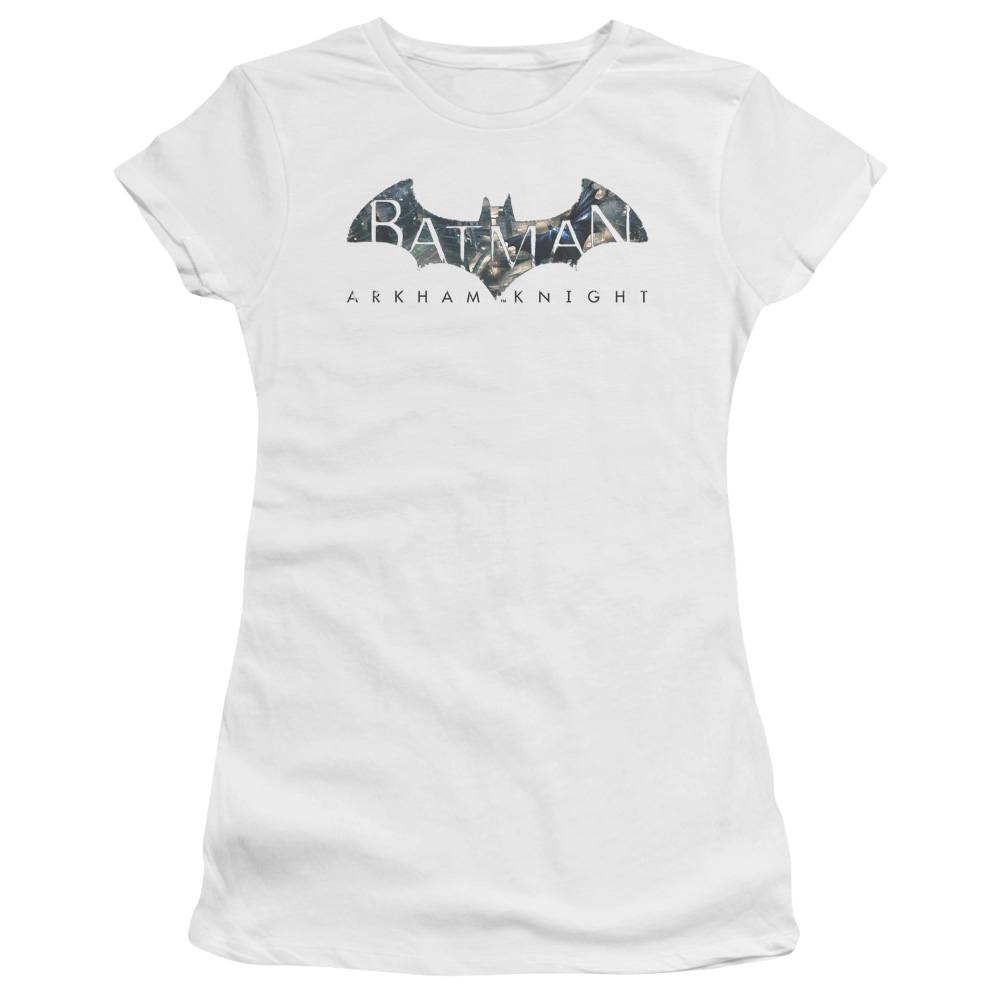Batman - Arkham Descending Logo - Juniors T-Shirt Juniors T-Shirt Batman