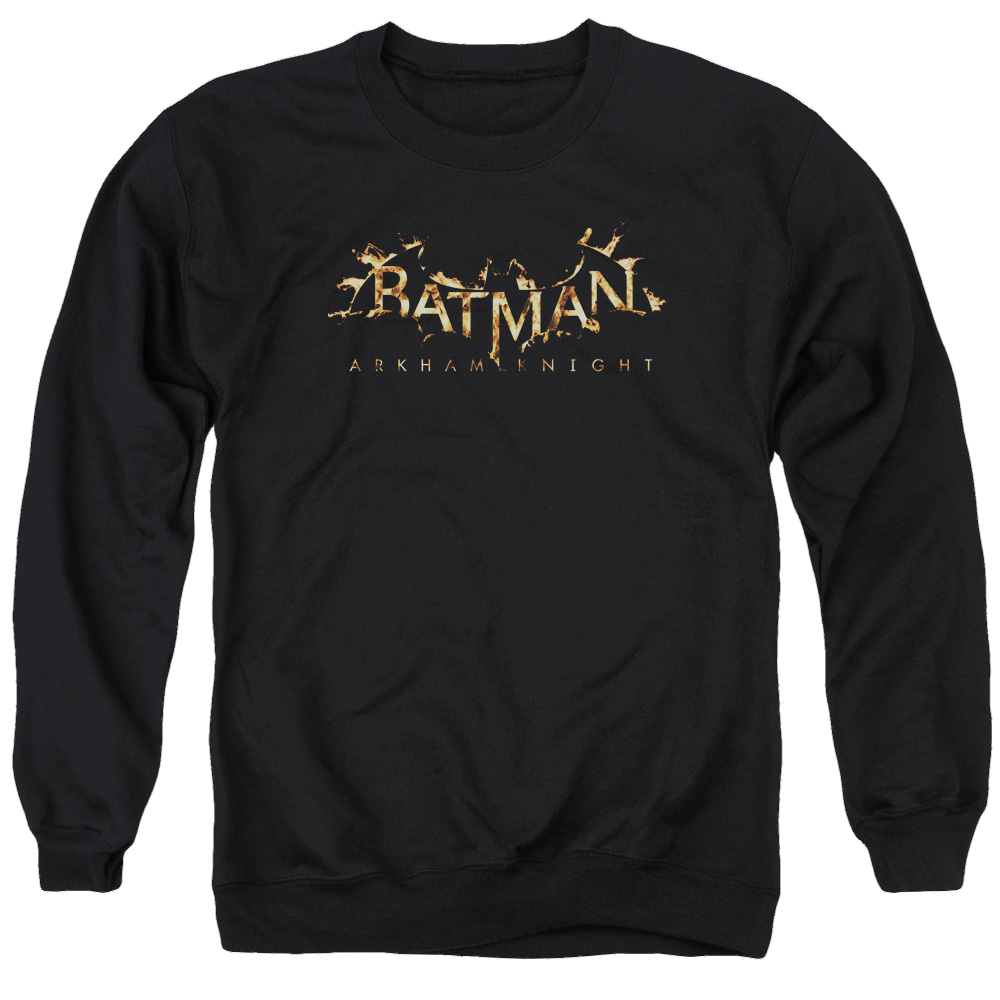 Batman - Arkham Ak Flame Logo - Men's Crewneck Sweatshirt Men's Crewneck Sweatshirt Batman