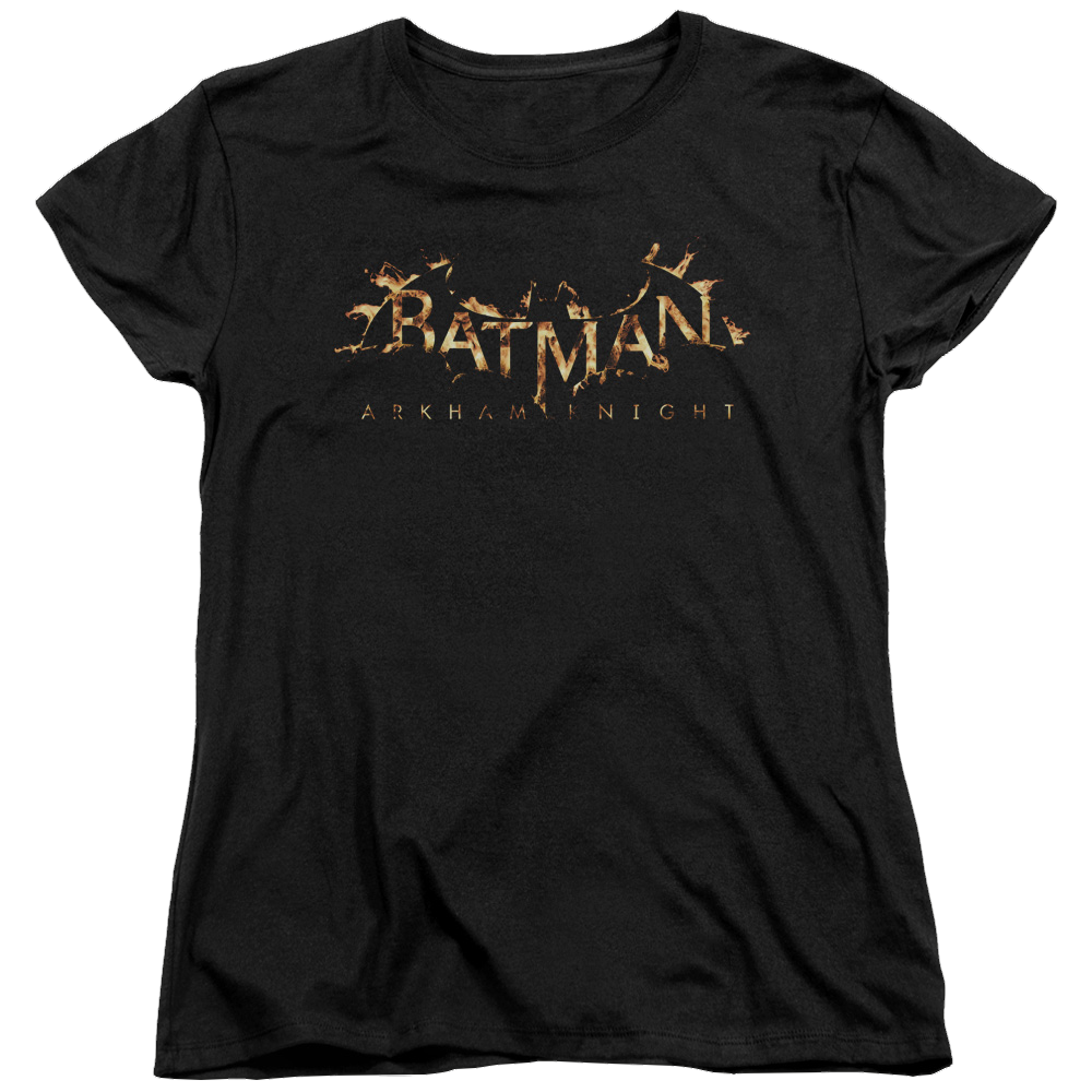Batman - Arkham Ak Flame Logo - Women's T-Shirt Women's T-Shirt Batman