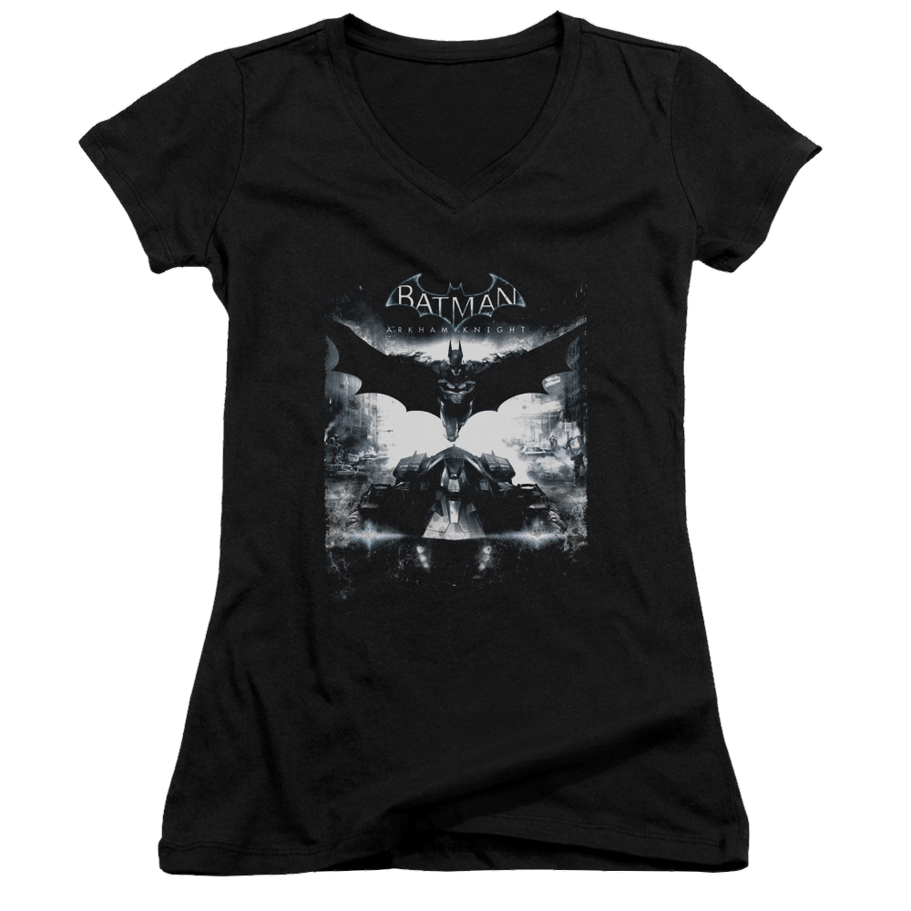 Batman - Arkham Forward Force - Juniors V-Neck T-Shirt Juniors V-Neck T-Shirt Batman