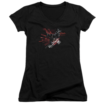 Batman - Arkham Ak Tech - Juniors V-Neck T-Shirt Juniors V-Neck T-Shirt Batman
