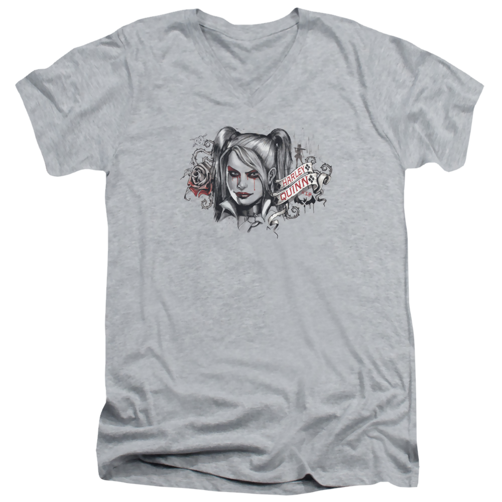 Batman - Arkham Hq Sketch - Men's V-Neck T-Shirt Men's V-Neck T-Shirt Batman