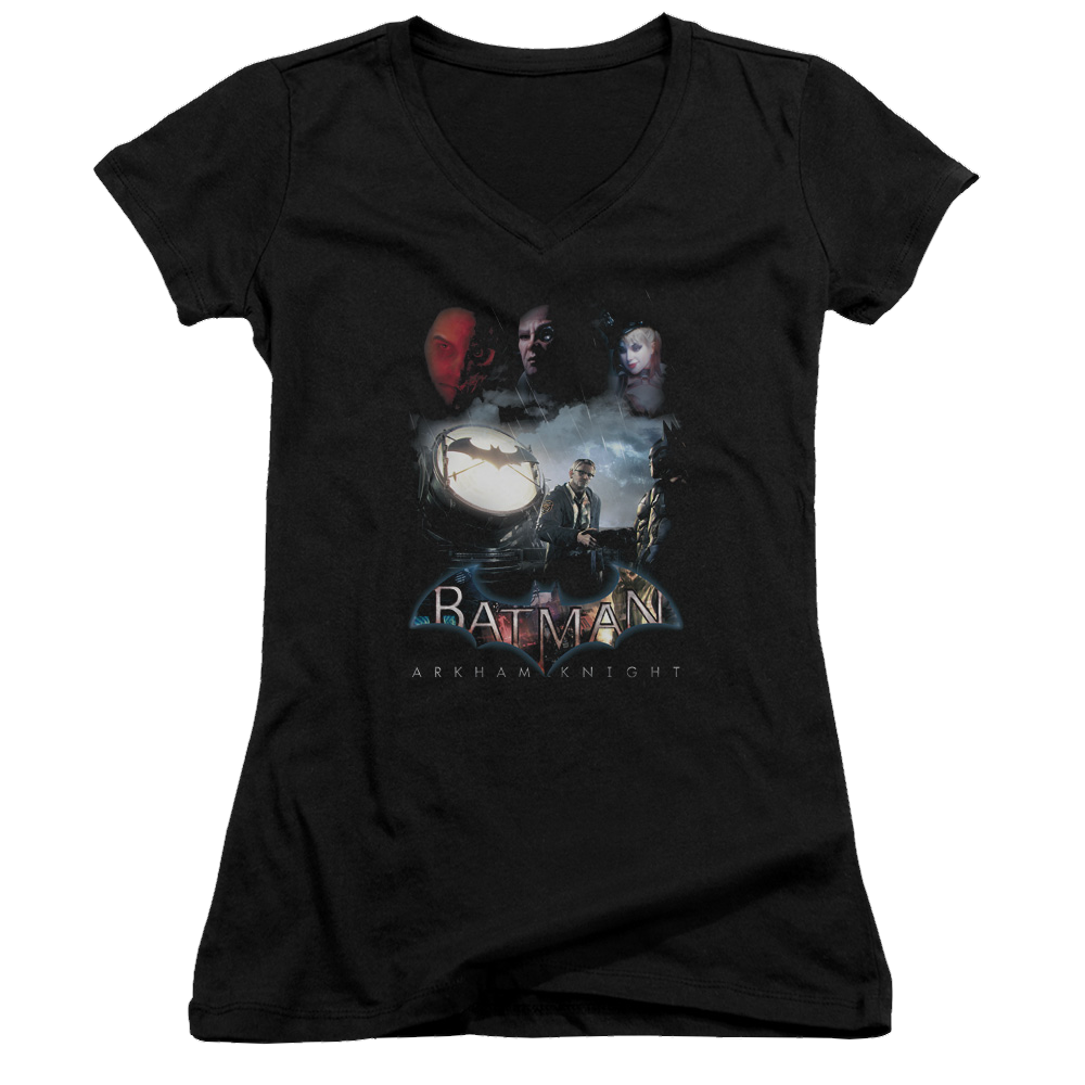 Batman - Arkham Villain Storm - Juniors V-Neck T-Shirt Juniors V-Neck T-Shirt Batman