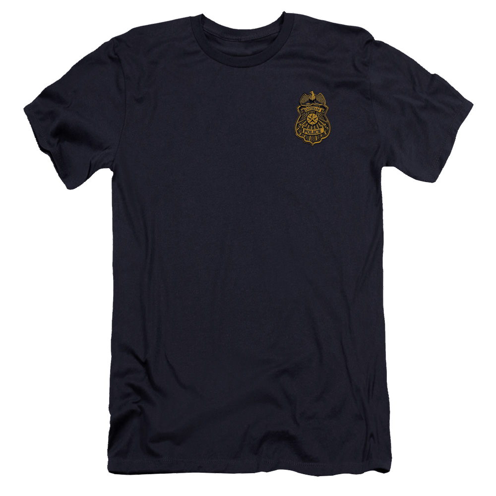 Batman - Arkham Gotham Badge - Men's Premium Slim Fit T-Shirt Men's Premium Slim Fit T-Shirt Batman