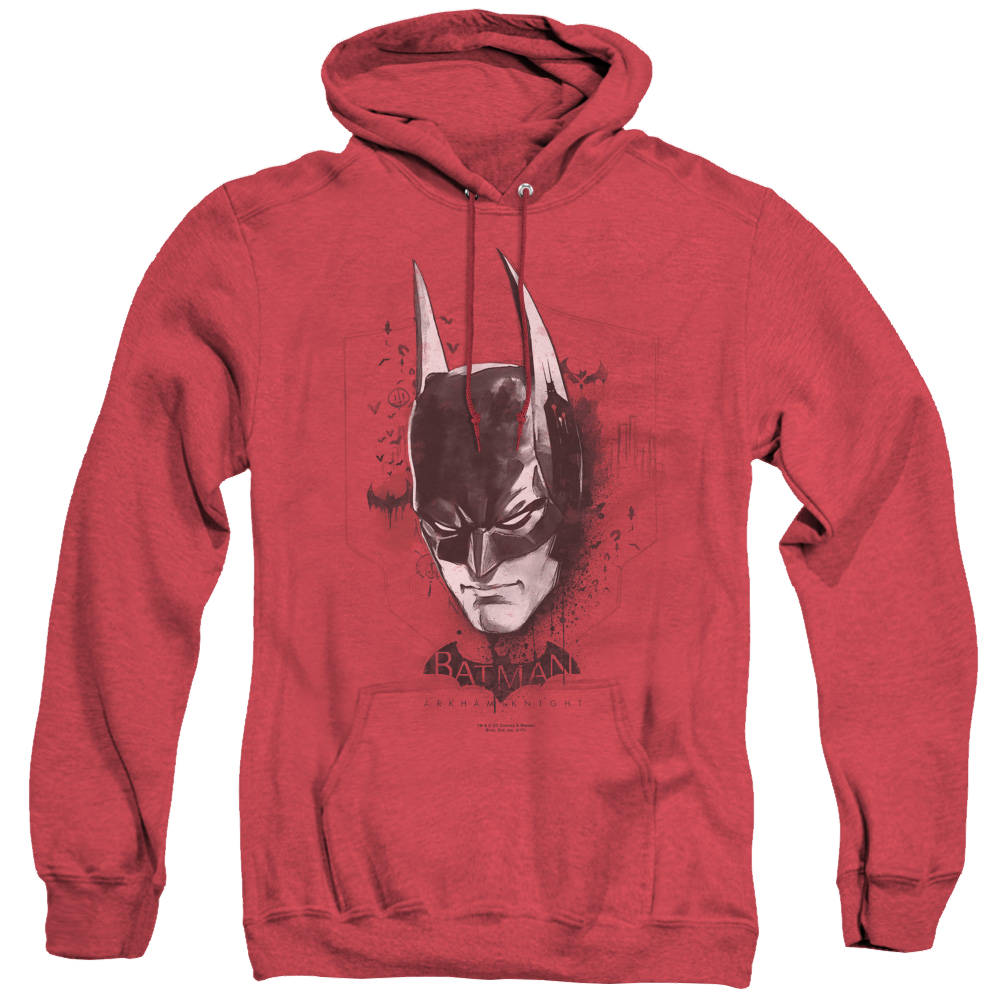 Batman Arkham Knight Ak Head - Heather Pullover Hoodie Heather Pullover Hoodie Batman