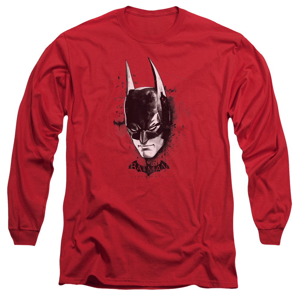 Batman - Arkham Ak Head - Men's Long Sleeve T-Shirt Men's Long Sleeve T-Shirt Batman