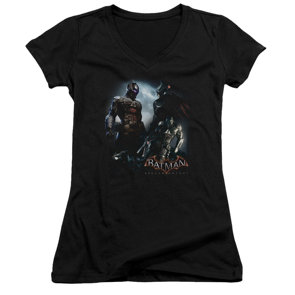 Batman - Arkham Face Off - Juniors V-Neck T-Shirt Juniors V-Neck T-Shirt Batman