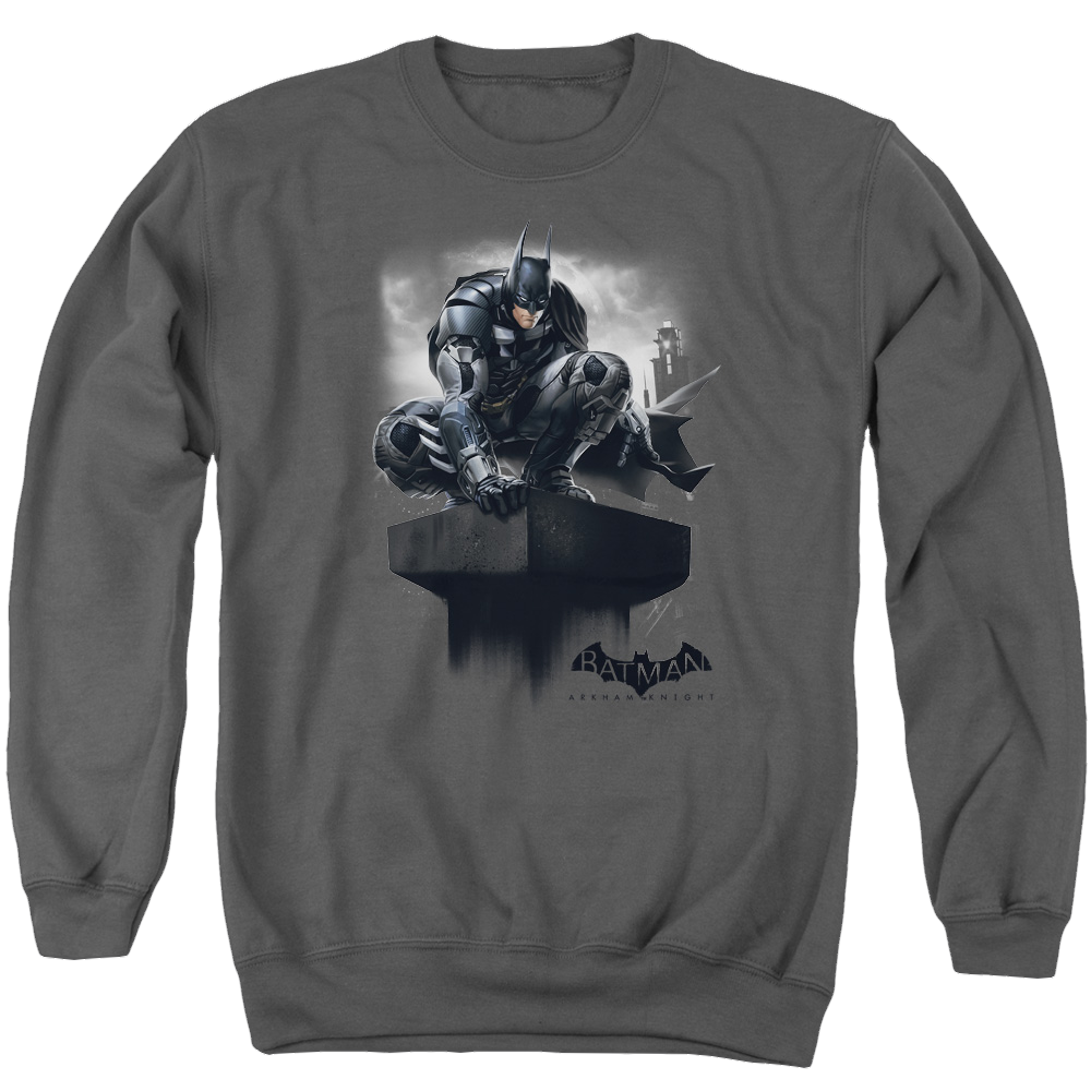 Batman - Arkham Perched - Men's Crewneck Sweatshirt Men's Crewneck Sweatshirt Batman