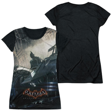 Batman - Arkham Into The Night - Juniors Black Back T-Shirt Juniors Black Back T-Shirt Batman