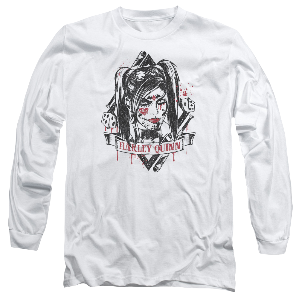 Batman - Arkham Sugar Quinn - Men's Long Sleeve T-Shirt Men's Long Sleeve T-Shirt Harley Quinn
