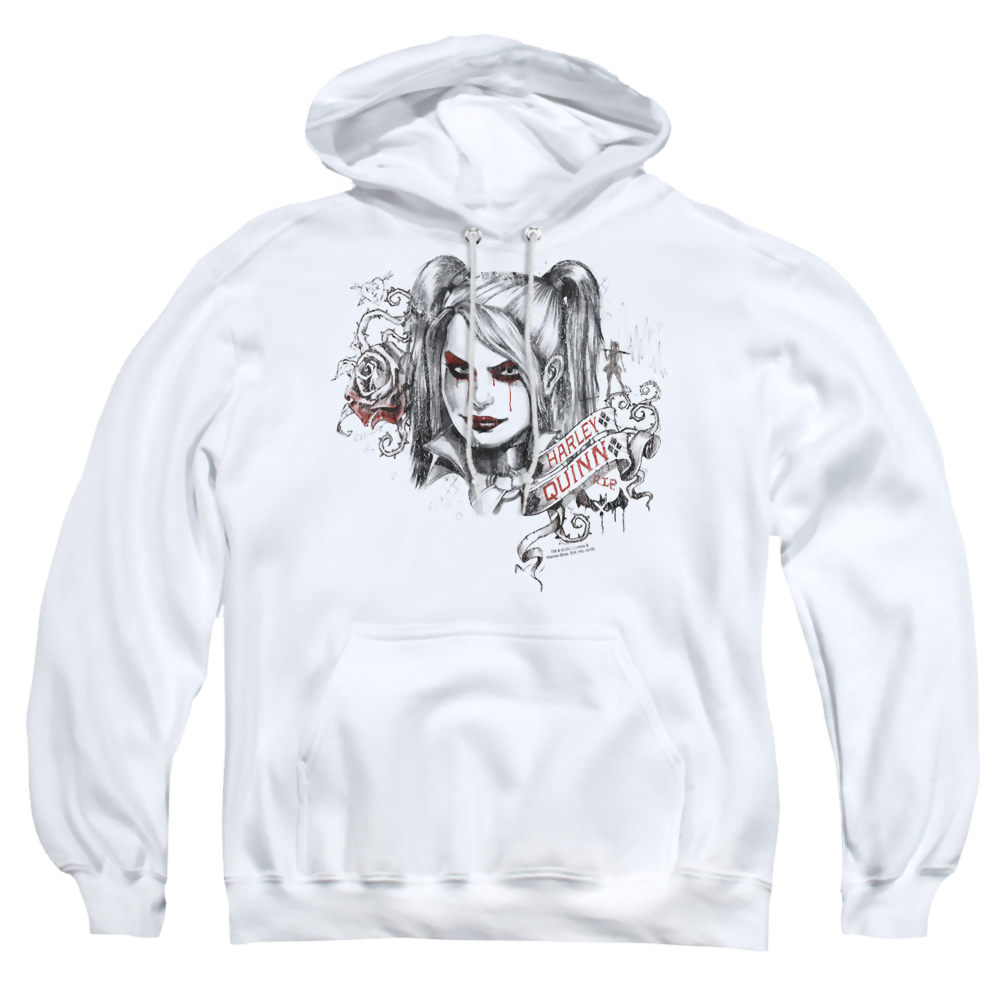 Batman - Arkham Sketchy Girl - Pullover Hoodie Pullover Hoodie Harley Quinn