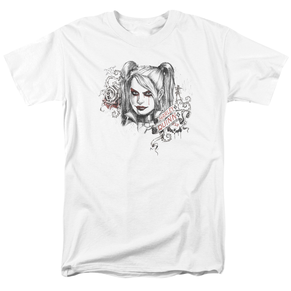 Batman - Arkham Sketchy Girl - Men's Regular Fit T-Shirt Men's Regular Fit T-Shirt Harley Quinn