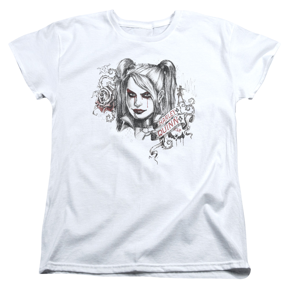 Batman - Arkham Sketchy Girl - Women's T-Shirt Women's T-Shirt Harley Quinn