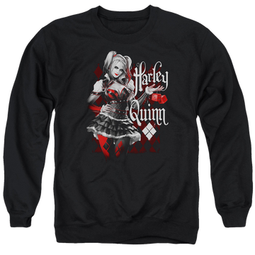 Batman - Arkham Dice - Men's Crewneck Sweatshirt Men's Crewneck Sweatshirt Harley Quinn
