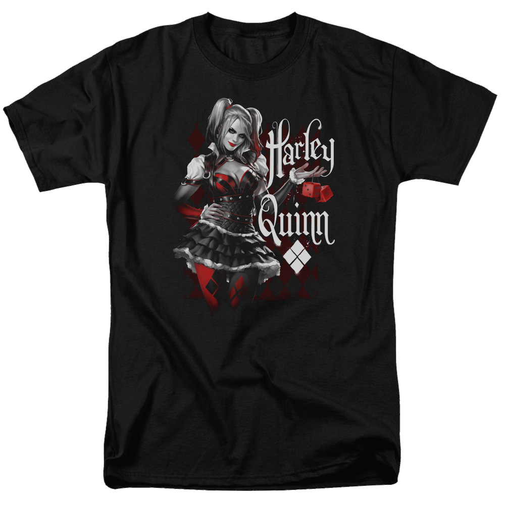 Batman - Arkham Dice - Men's Regular Fit T-Shirt Men's Regular Fit T-Shirt Harley Quinn