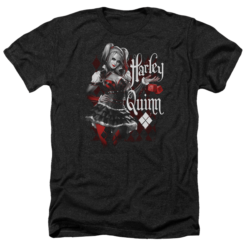 Batman - Arkham Dice - Men's Heather T-Shirt Men's Heather T-Shirt Harley Quinn