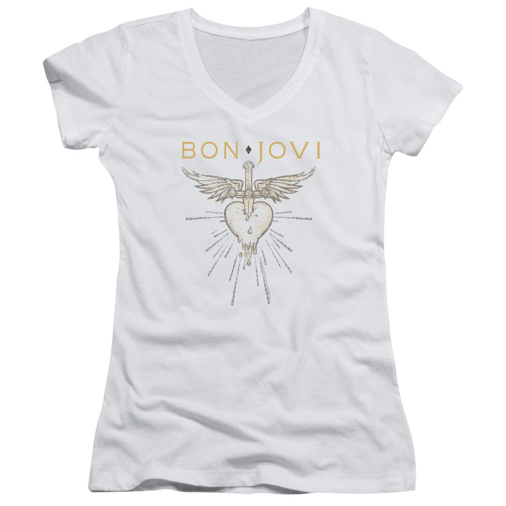 Bon Jovi Greatest Hits - Juniors V-Neck T-Shirt Juniors V-Neck T-Shirt Bon Jovi