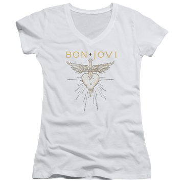 Bon Jovi Greatest Hits - Juniors V-Neck T-Shirt Juniors V-Neck T-Shirt Bon Jovi