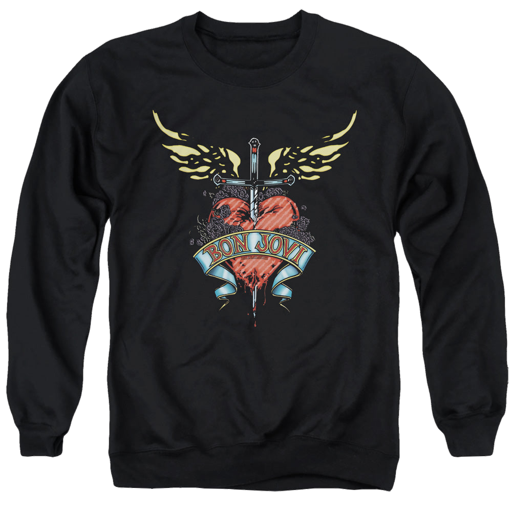 Bon Jovi Daggered - Men's Crewneck Sweatshirt Men's Crewneck Sweatshirt Bon Jovi