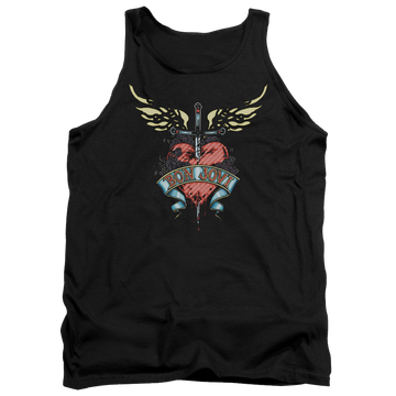 Black men's tank with Bon Jovi Daggered graphic