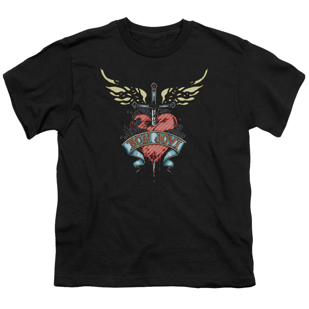 Bon Jovi Daggered - Youth T-Shirt Youth T-Shirt (Ages 8-12) Bon Jovi