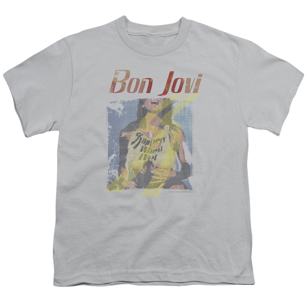 Bon Jovi Slippery When Wet Girl - Youth T-Shirt Youth T-Shirt (Ages 8-12) Bon Jovi