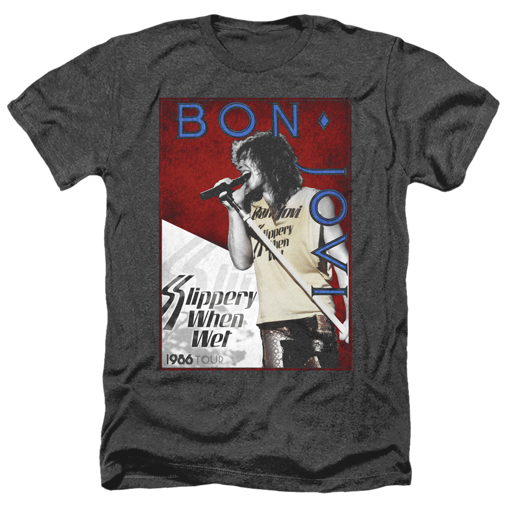 Bon Jovi 86 Tour - Men's Heather T-Shirt Men's Heather T-Shirt Bon Jovi