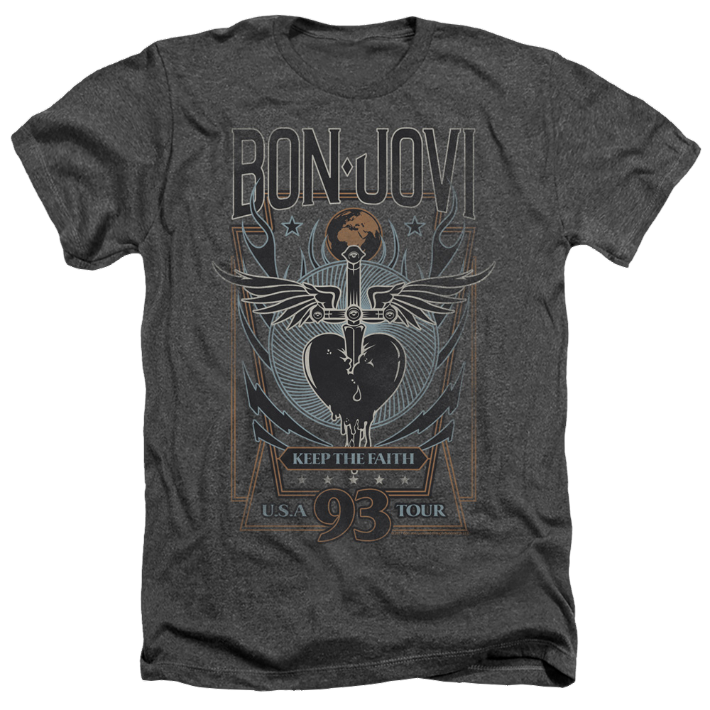 Bon Jovi Keep The Faith - Men's Heather T-Shirt Men's Heather T-Shirt Bon Jovi