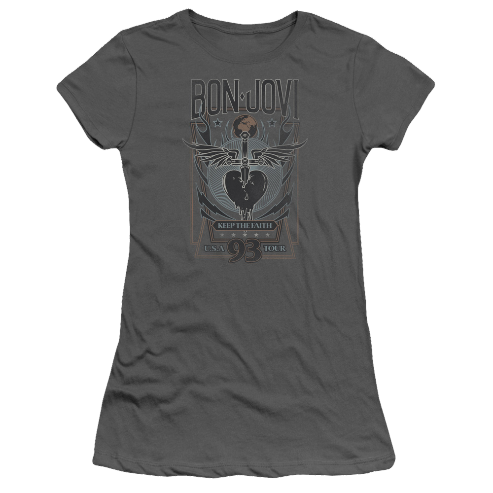 Bon Jovi Keep The Faith - Juniors T-Shirt Juniors T-Shirt Bon Jovi