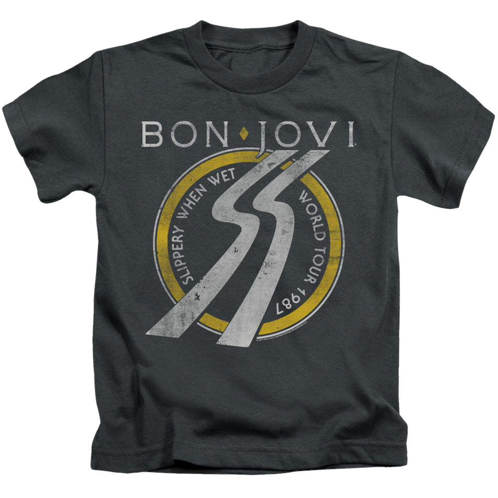 Bon Jovi Slippery When Wet World Tour - Kid's T-Shirt Kid's T-Shirt (Ages 4-7) Bon Jovi
