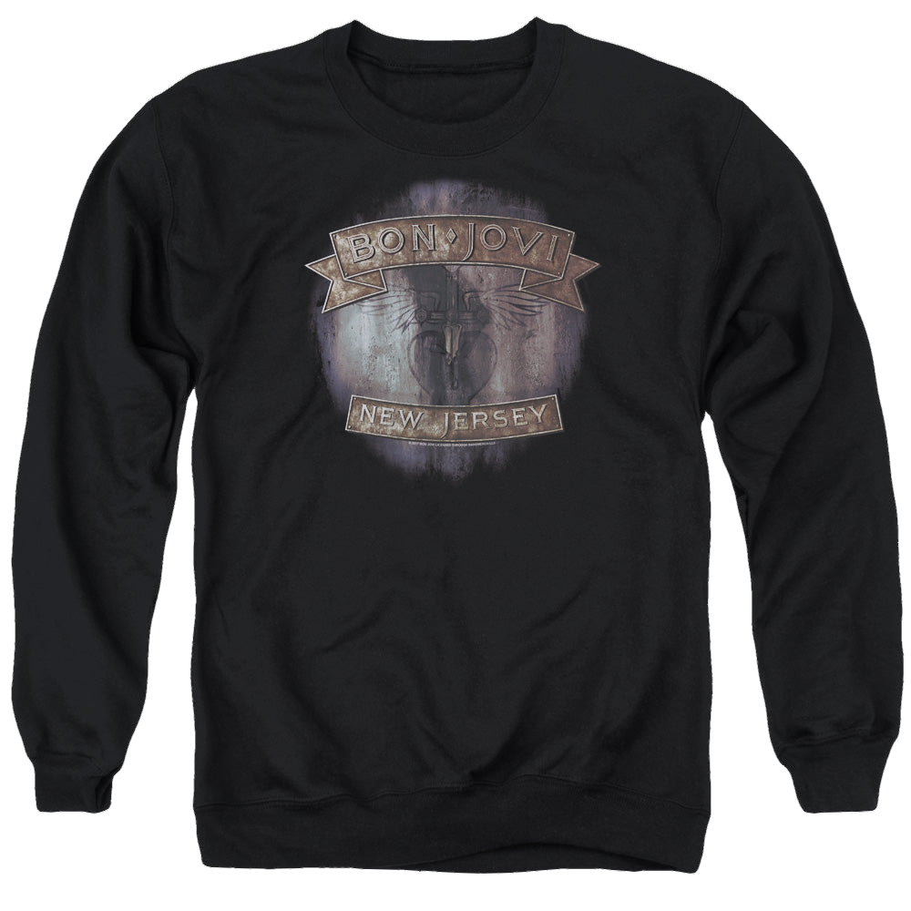 Bon Jovi New Jersey - Men's Crewneck Sweatshirt Men's Crewneck Sweatshirt Bon Jovi