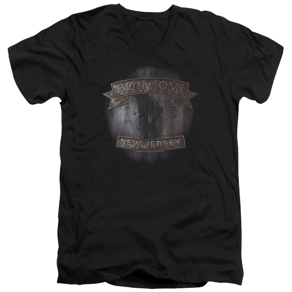 Bon Jovi New Jersey - Men's V-Neck T-Shirt Men's V-Neck T-Shirt Bon Jovi
