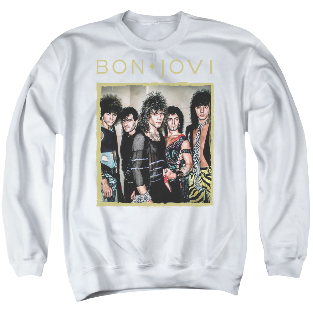 Bon Jovi Framed - Men's Crewneck Sweatshirt Men's Crewneck Sweatshirt Bon Jovi