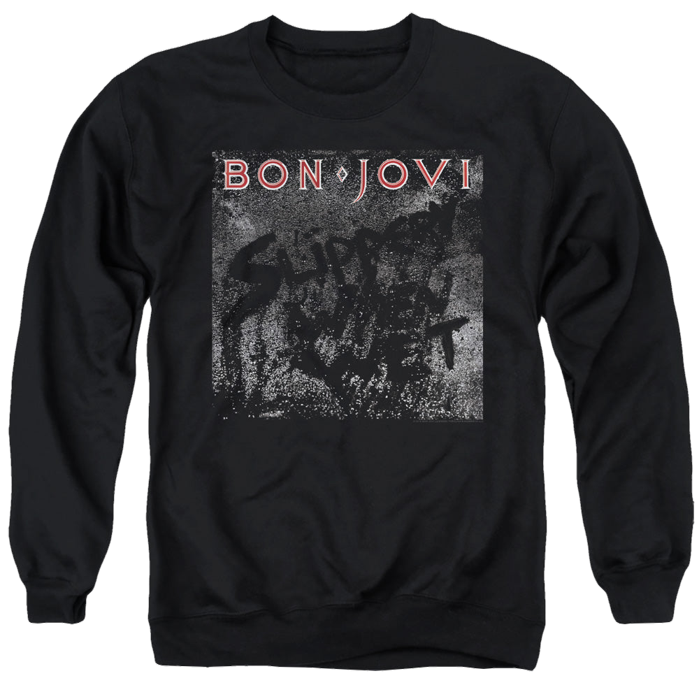 Bon Jovi Slippery Cover - Men's Crewneck Sweatshirt Men's Crewneck Sweatshirt Bon Jovi